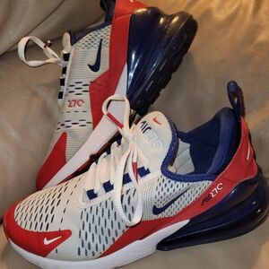 Nike Air Max 270 USA M Size 7Y Running Shoes Sneakers Red White Blue Olympic